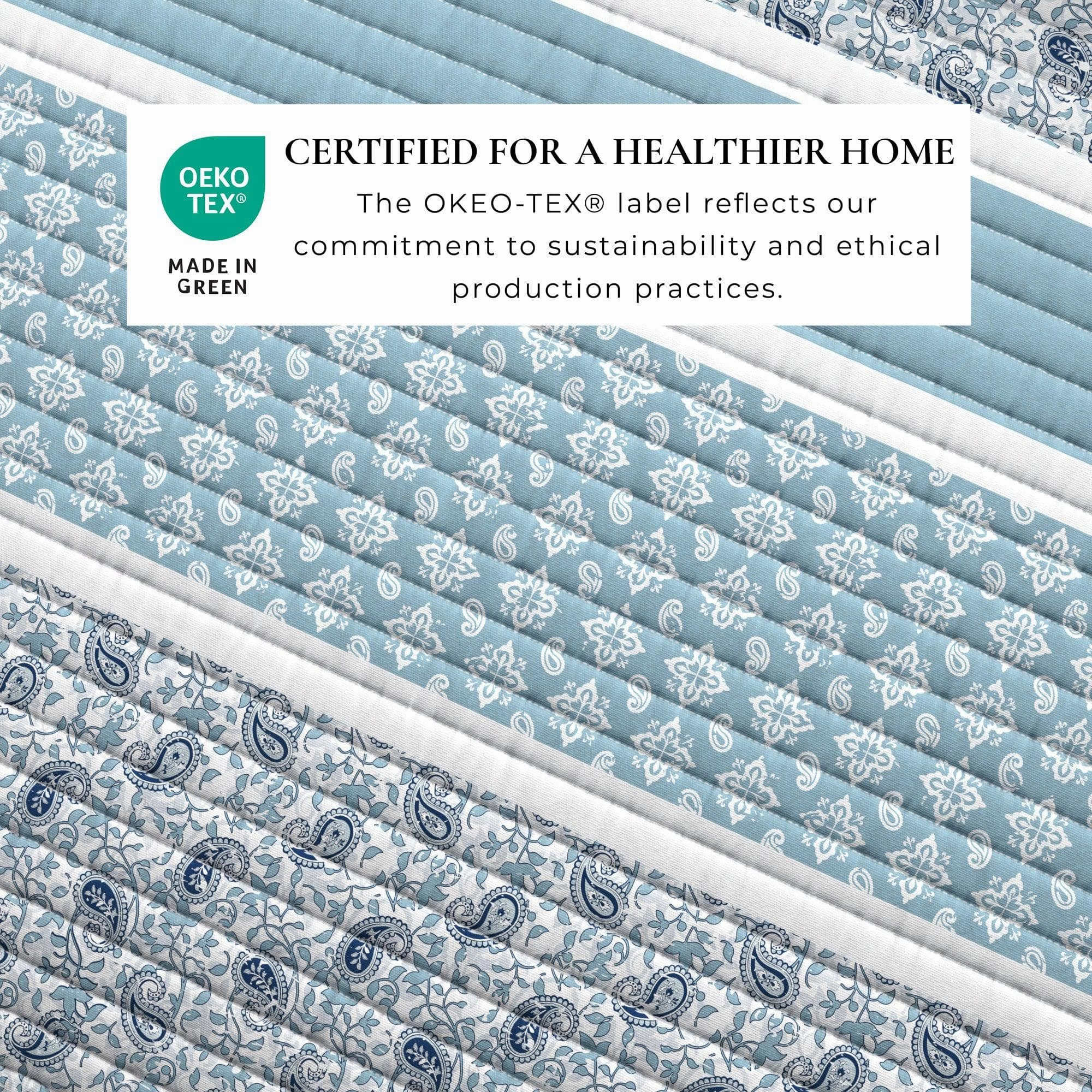 3-Piece Stripe Quilt - Kadi Collection