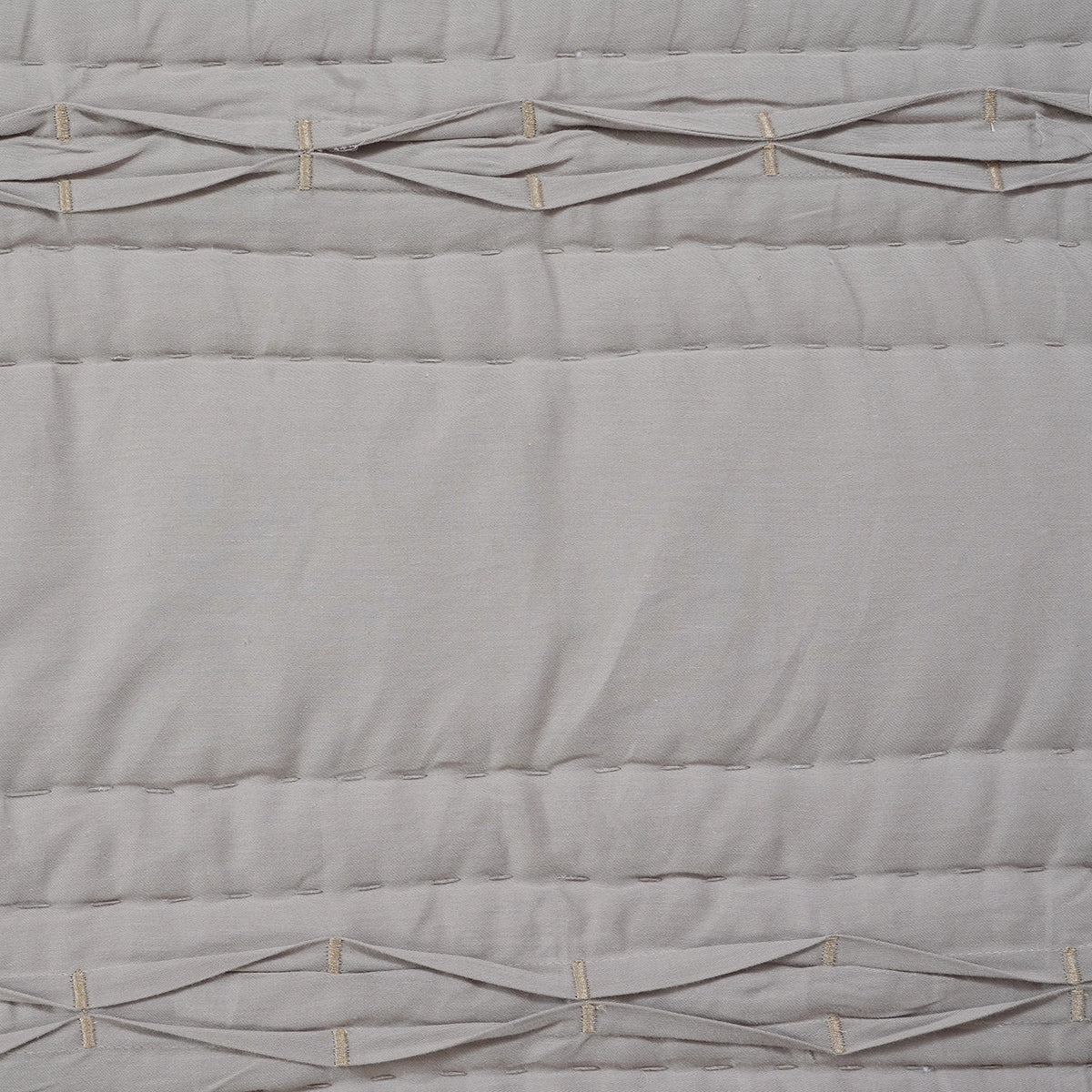 9PC Quilt/Quilted Bed Cover Set Rurban Opulence Block Interval Neutral