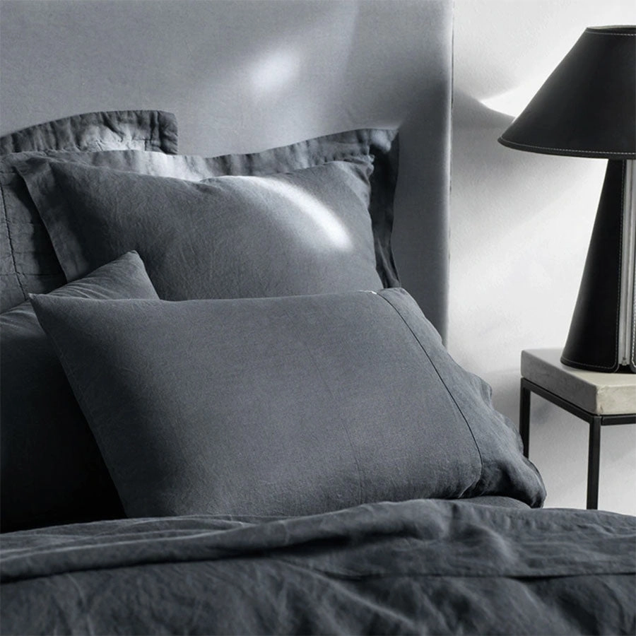Abbotson Carbon Linen Standard Pillowcase Pair by Sheridan