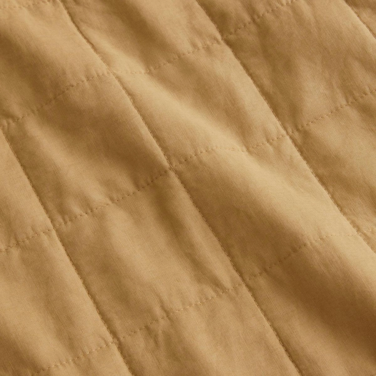 Abbotson Ochre Linen Quilted European Pillowsham by Sheridan