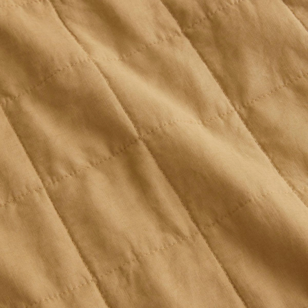 Abbotson Ochre Linen Quilted European Pillowsham by Sheridan