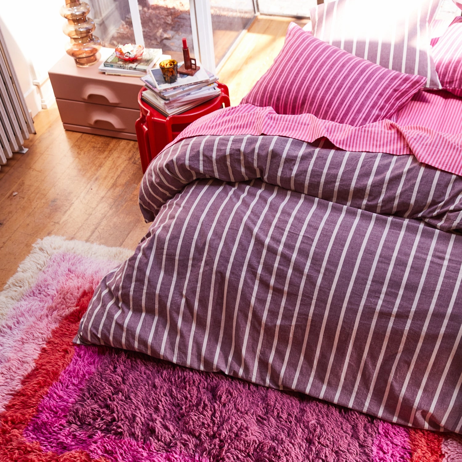 Abrielle Cotton Quilt Cover - Mahogany
