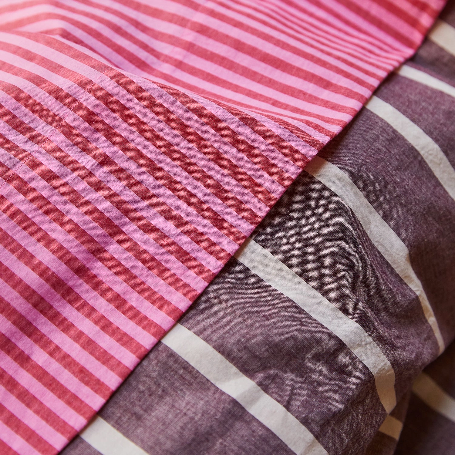 Abrielle Cotton Quilt Cover - Mahogany