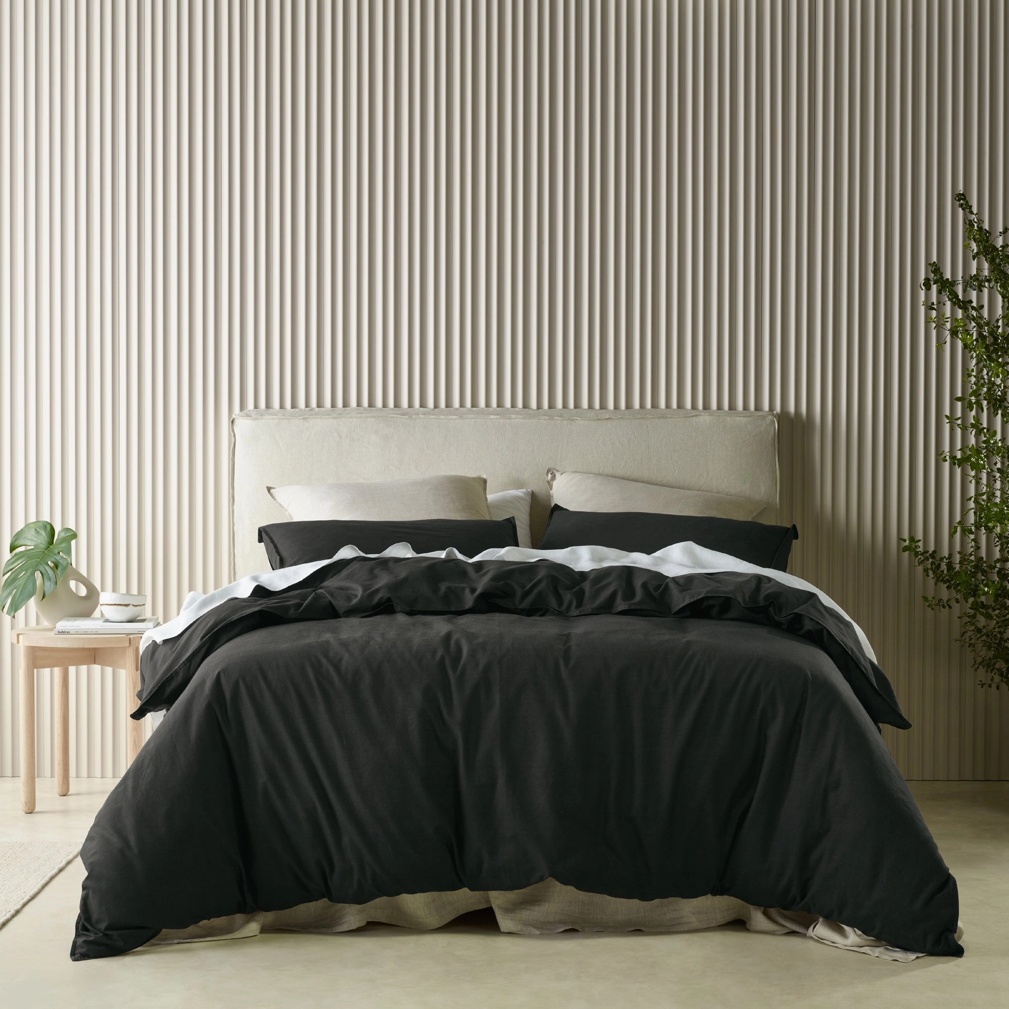 Acacia CHARCOAL Quilt Cover Set by Bianca