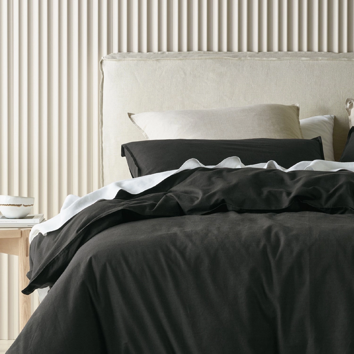 Acacia CHARCOAL Quilt Cover Set by Bianca