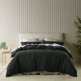Acacia CHARCOAL Quilt Cover Set by Bianca