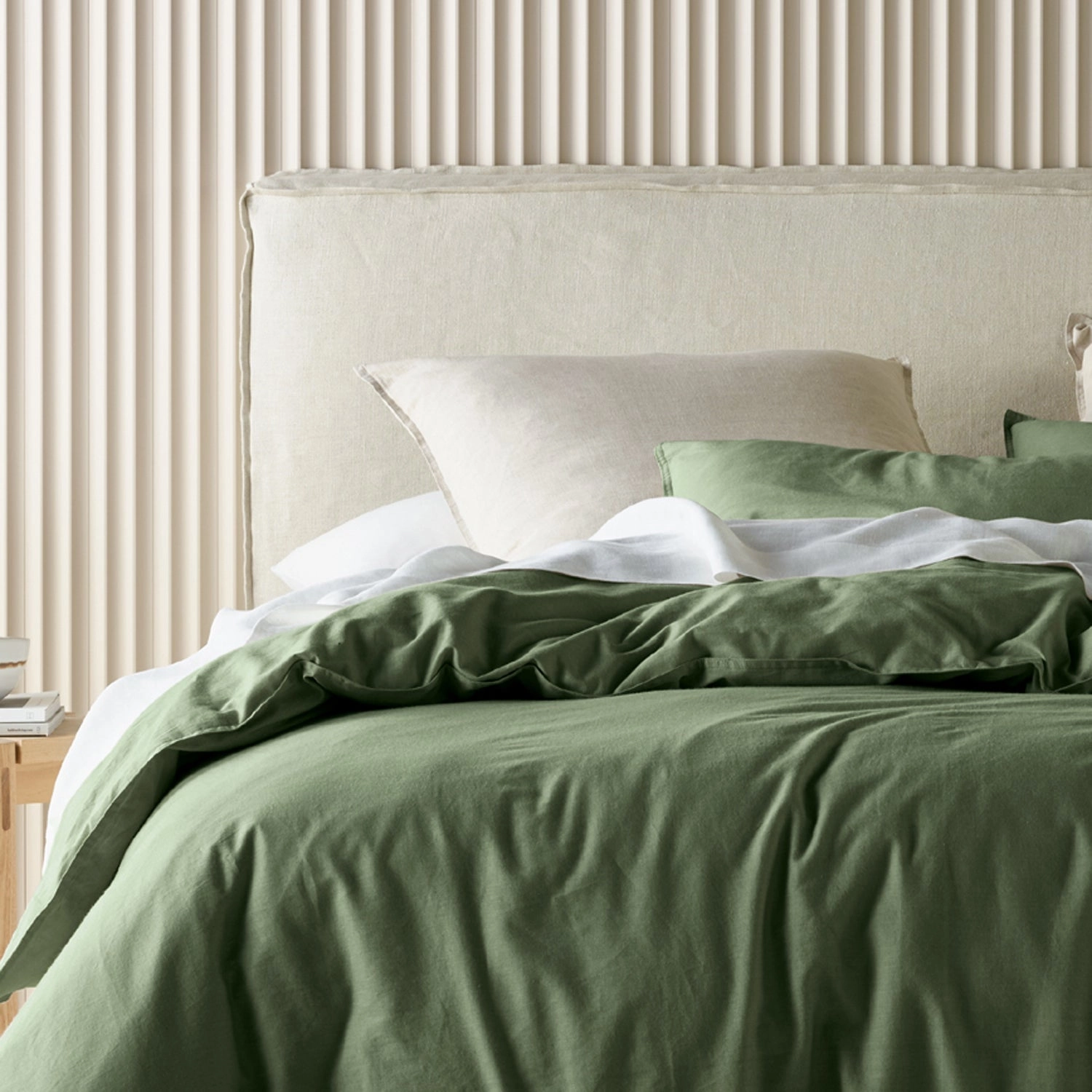 Acacia Olive Quilt Cover Set by Bianca