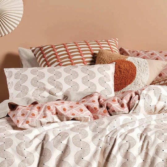 Aida Coral 48 x 48cm Cushion by Linen house