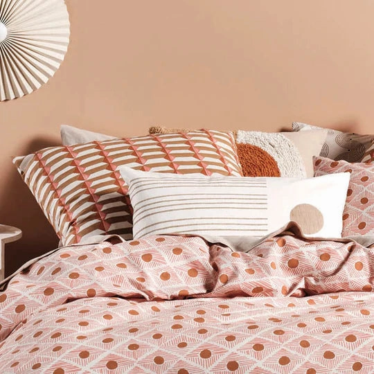 Aida Coral 48 x 48cm Cushion by Linen house