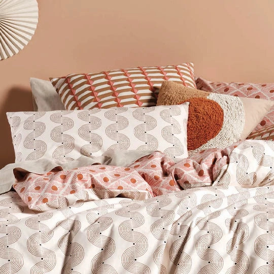 Aida Coral 48 x 48cm Cushion by Linen house