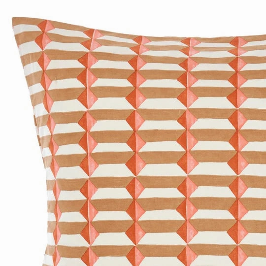 Aida Coral European Pillowcase by Linen House