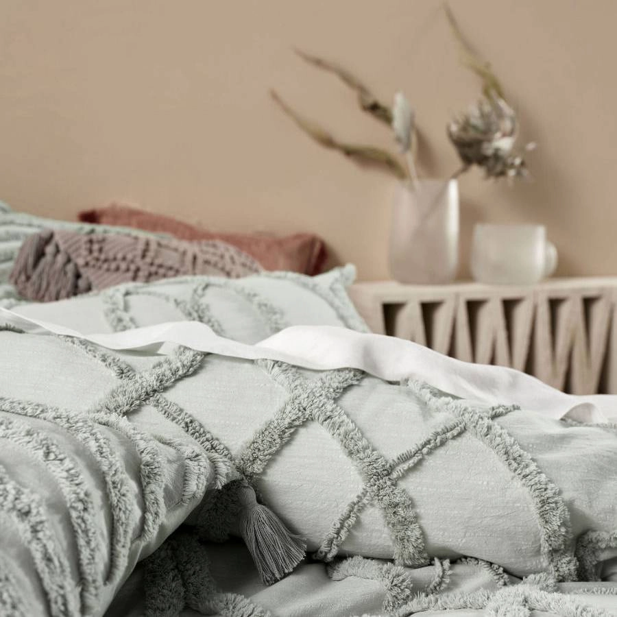 Amadora Smoke Quilt Cover Set by Linen House