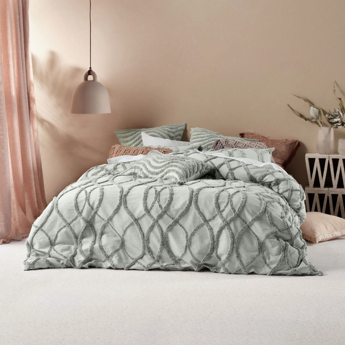 Amadora Smoke Quilt Cover Set by Linen House