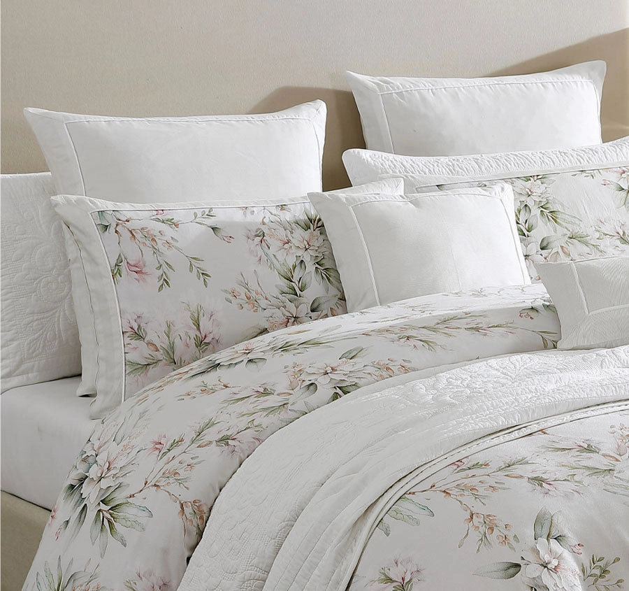 Amandaline Quilt Cover Set Range Ivory