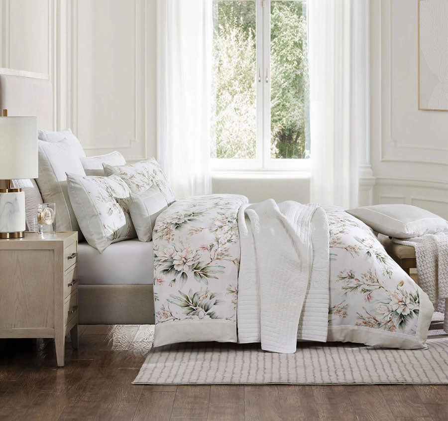 Amandaline Quilt Cover Set Range Ivory