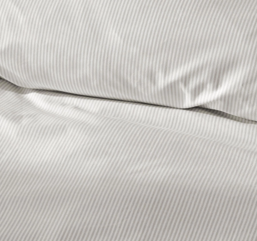 American Pin Point Oxford Quilt Cover Set Range Grey and White