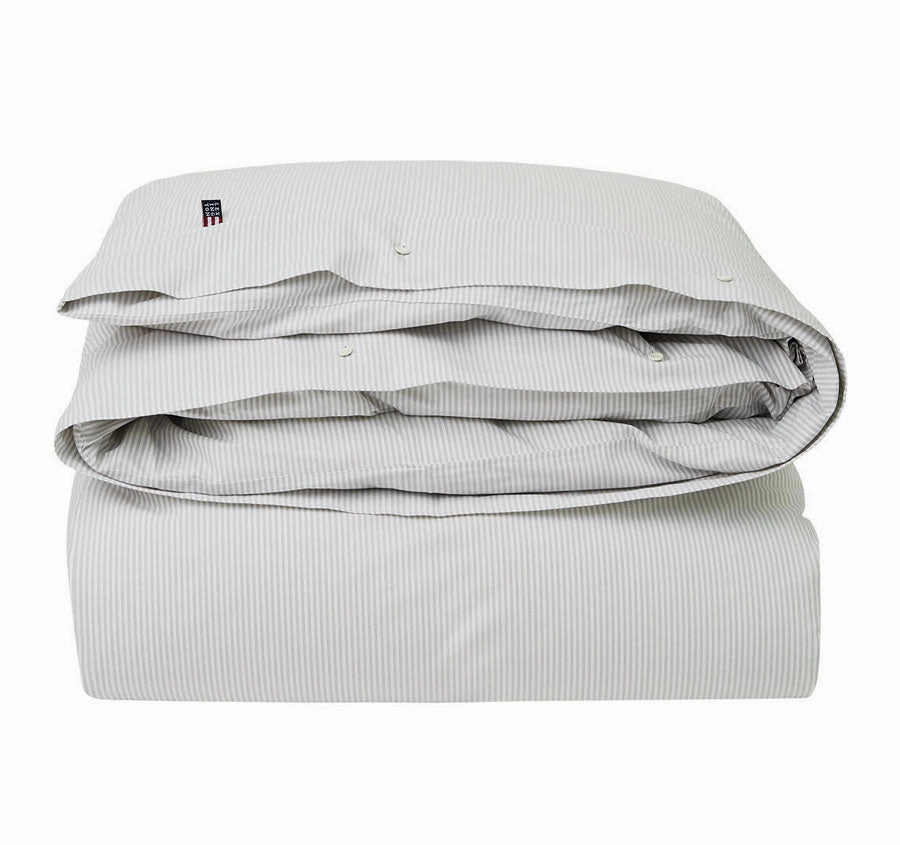 American Pin Point Oxford Quilt Cover Set Range Grey and White