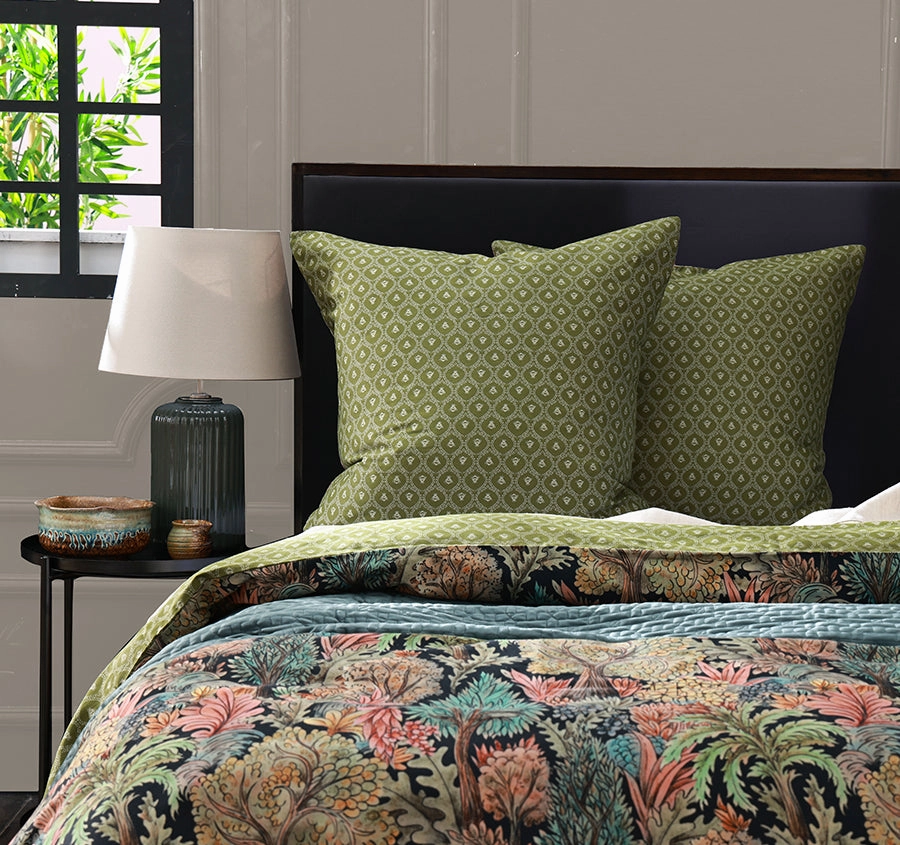 Anders Quilt Cover Set Range Green