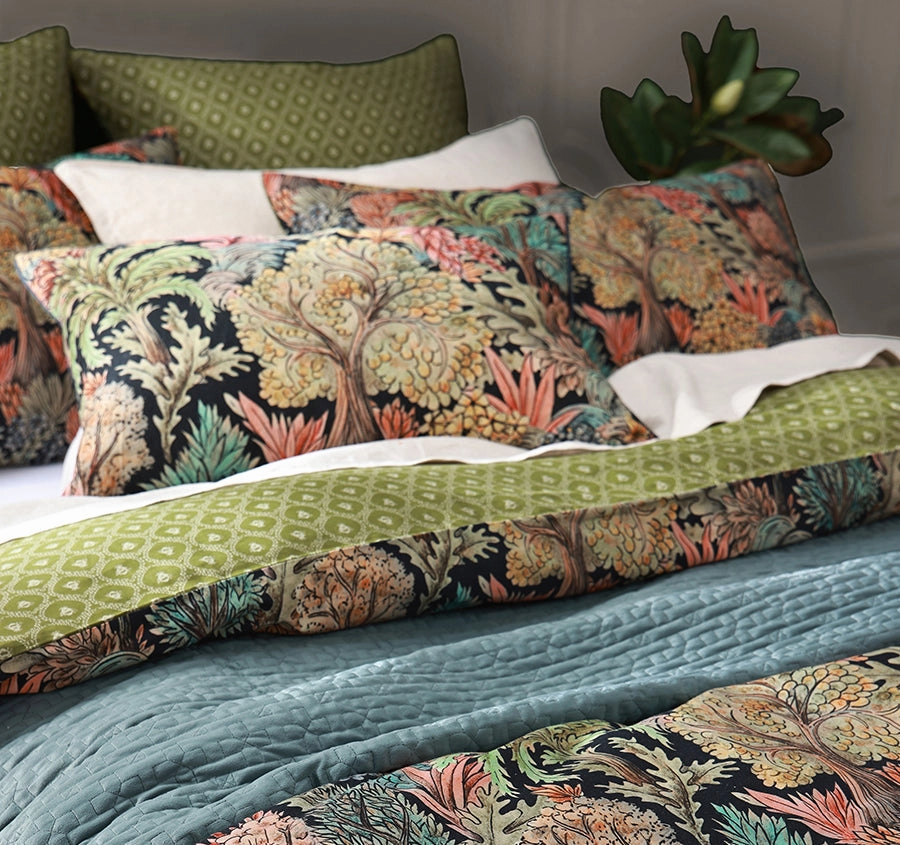 Anders Quilt Cover Set Range Green