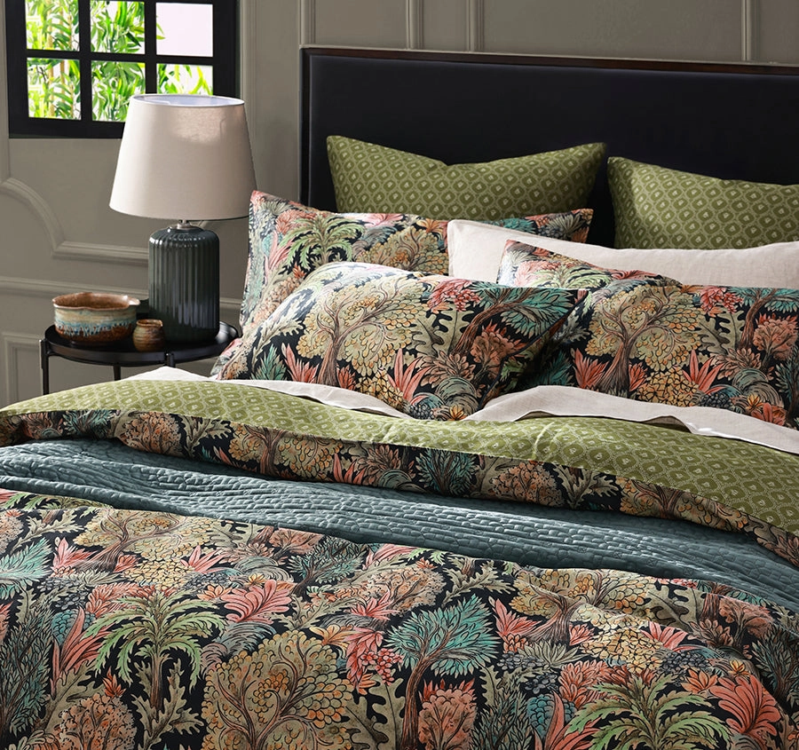Anders Quilt Cover Set Range Green