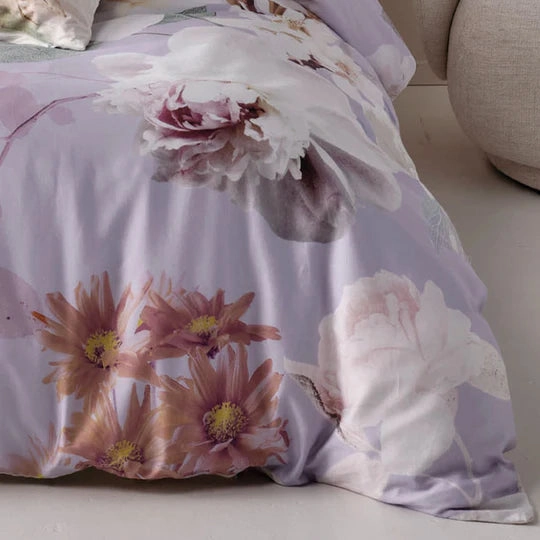Annella Lilac Quilt Cover Set by Linen House