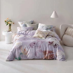 Annella Lilac Quilt Cover Set by Linen House