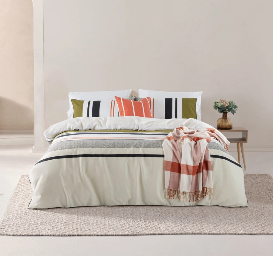 Arden Quilt Cover Set Range Grey