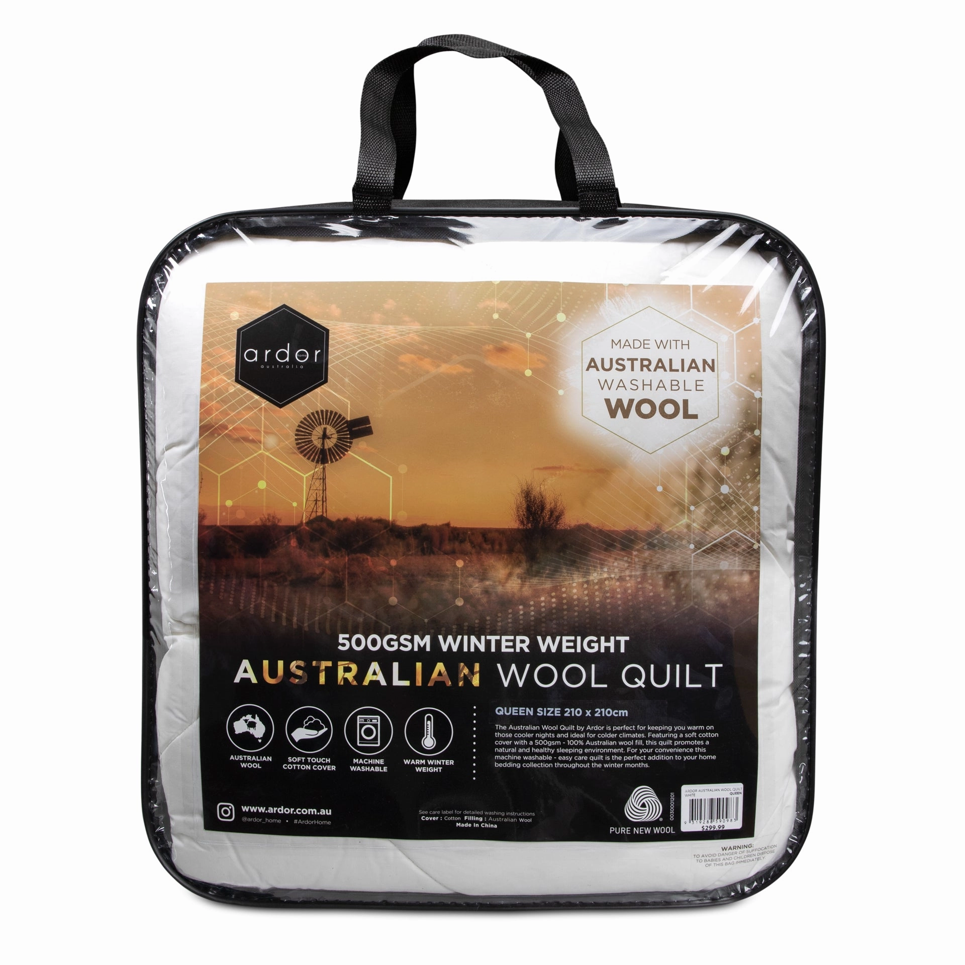 Ardor Home Washable Wool Quilt 500GSM