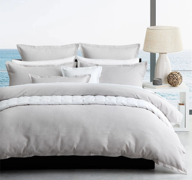 Ascot Quilt Cover Set Range Pewter