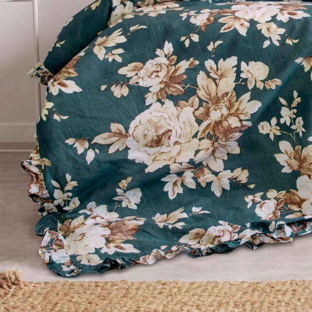 Ayla Teal Quilt Cover Set by Ardor