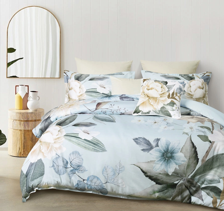 Azura Quilt Cover Set Range Blue