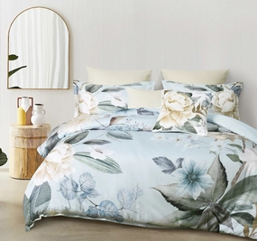 Azura Quilt Cover Set Range Blue