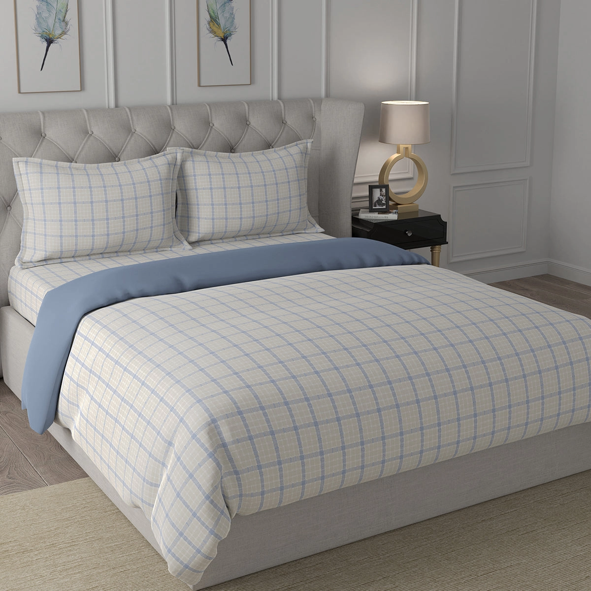 Backyard Patio Adrian Summer AC Quilt/Quilted Bed Cover/Comforter Blue