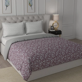 Backyard Patio Rustic Leaf Summer AC Quilt/Quilted Bed Cover/Comforter Red