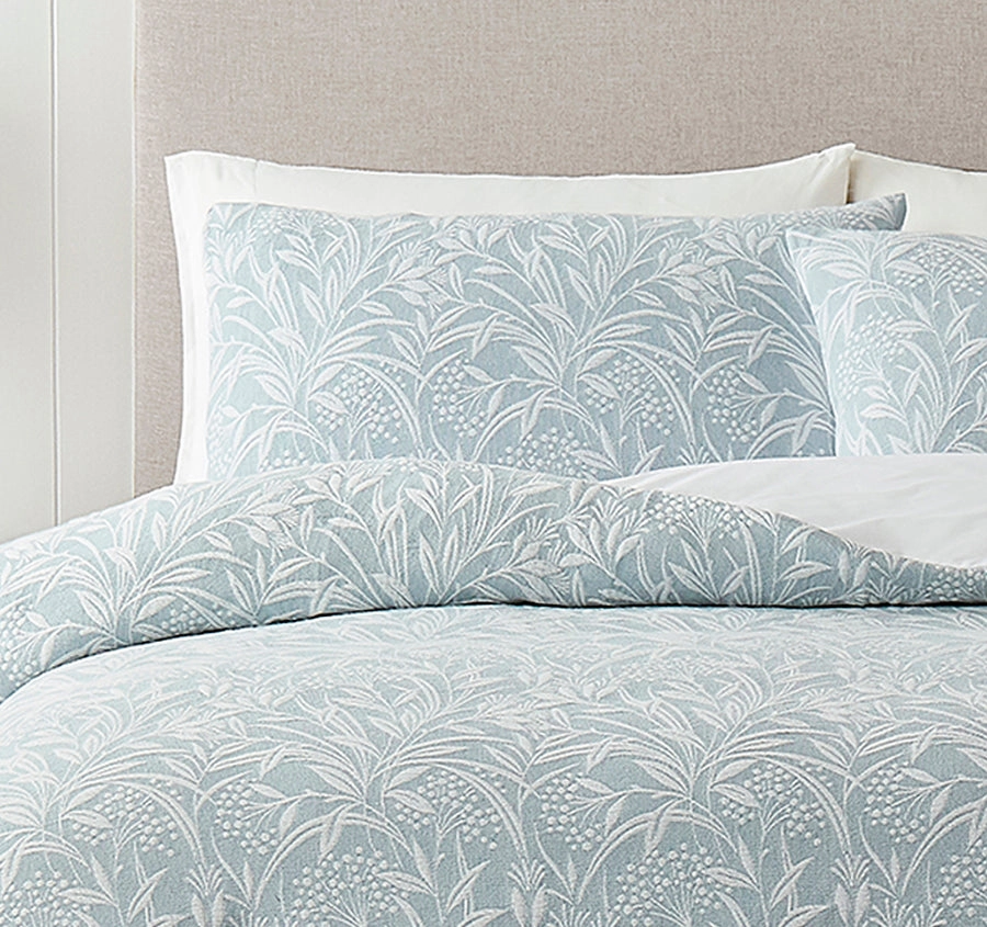 Barley Quilt Cover Set Range Seaspray Blue
