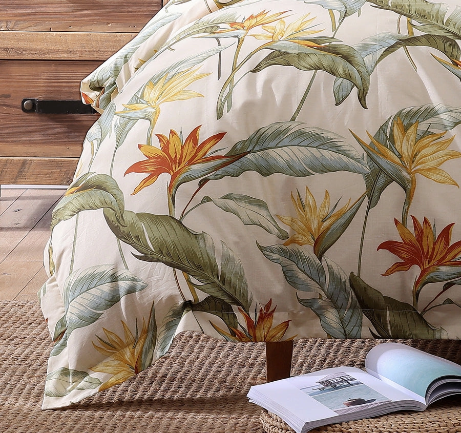 Birds Of Paradise Quilt Cover Set Range Ivory
