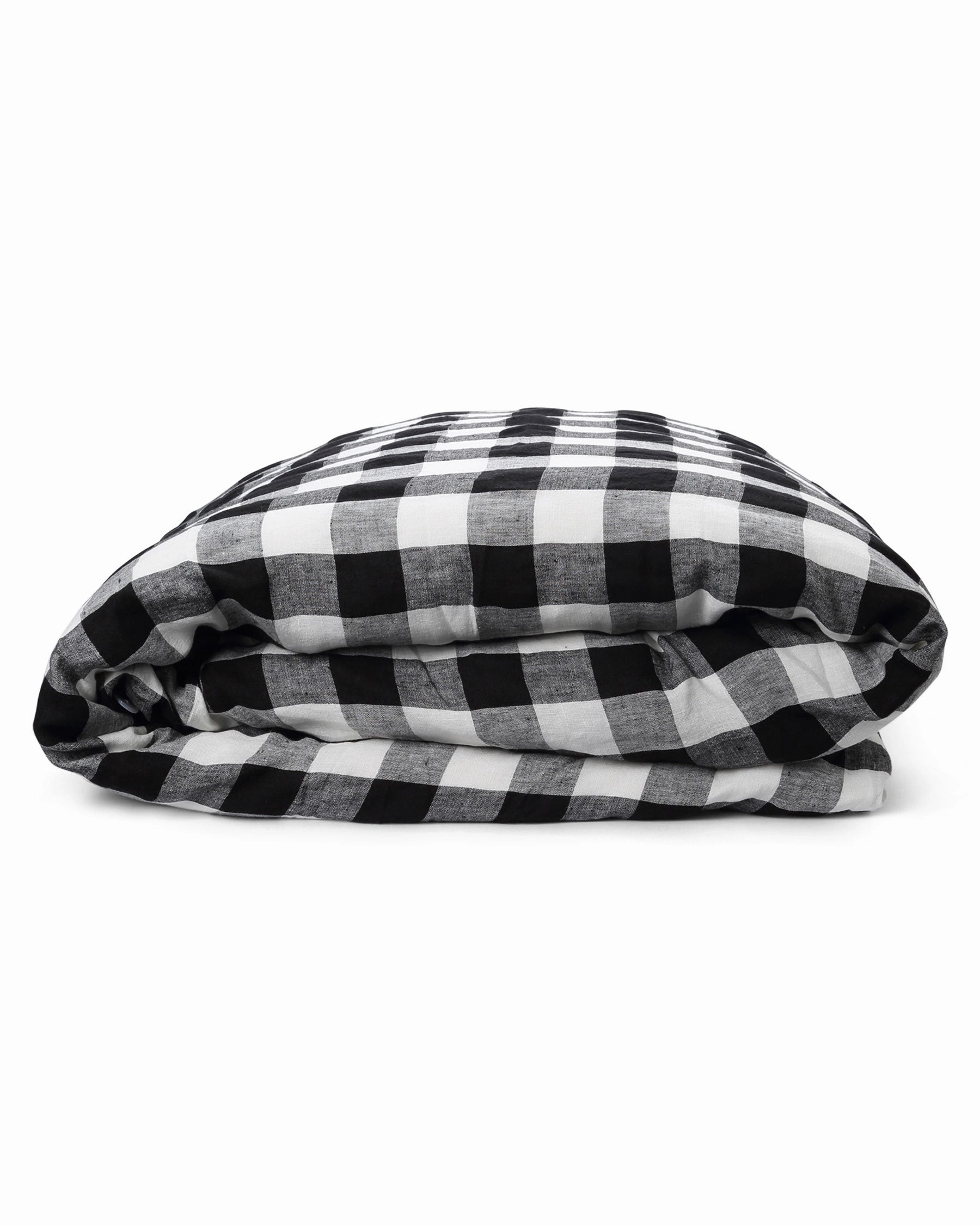 Black & White Gingham Linen Quilt Cover (US)