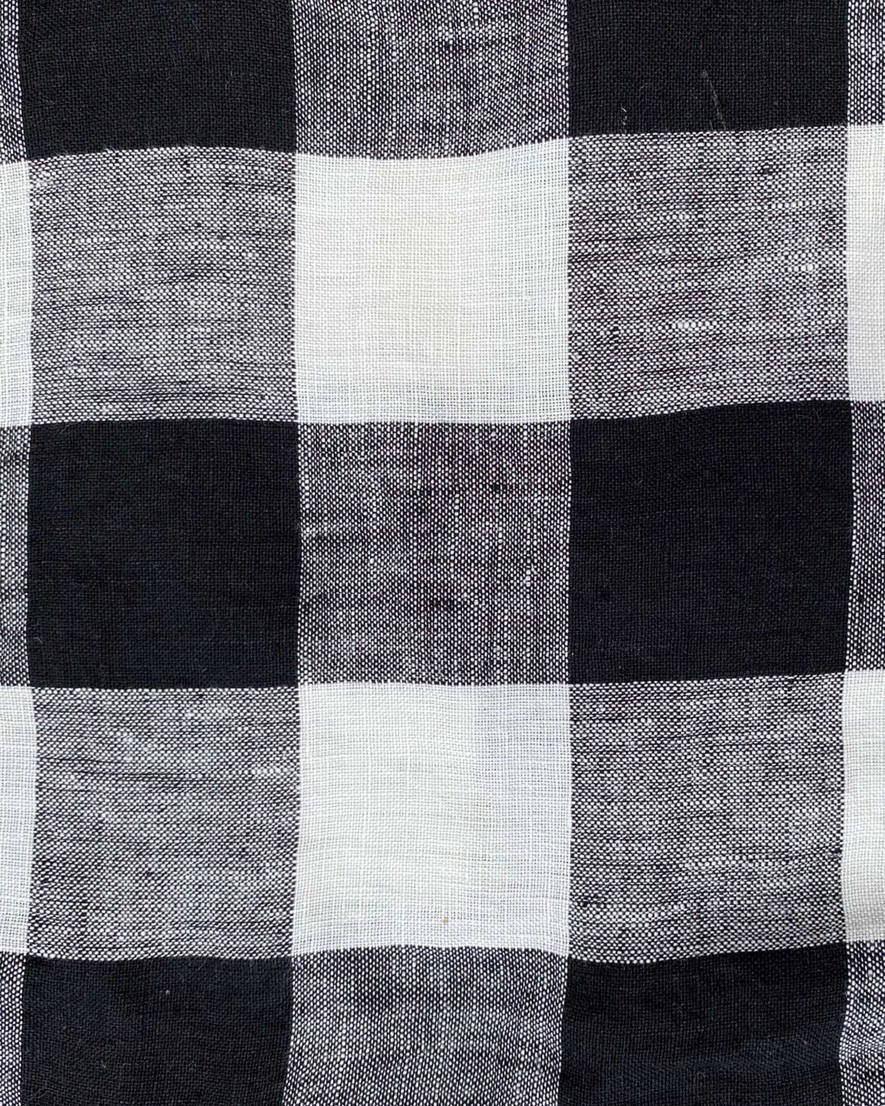 Black & White Gingham Linen Quilt Cover (US)