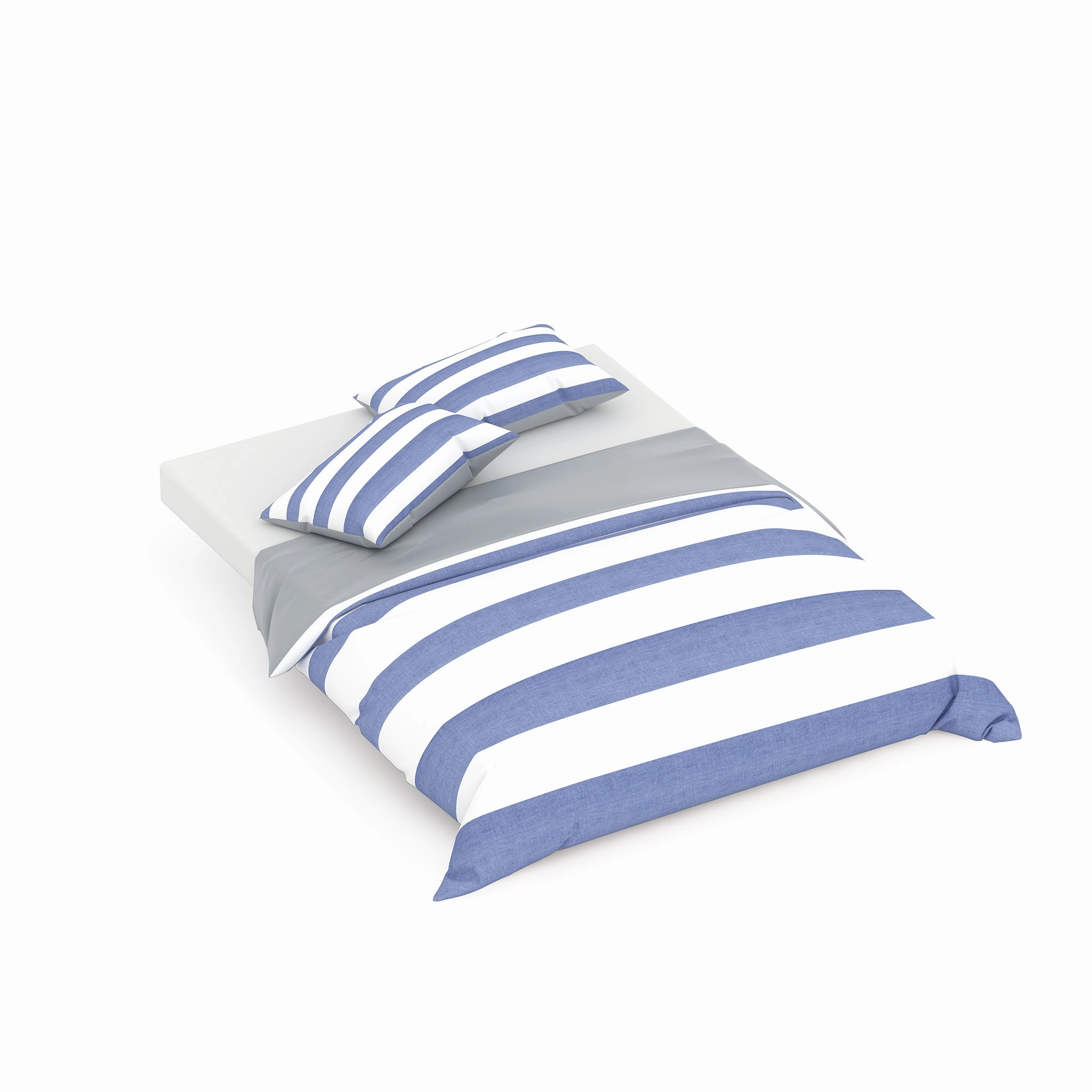 Blue Stripe Queen Quilt Cover Set