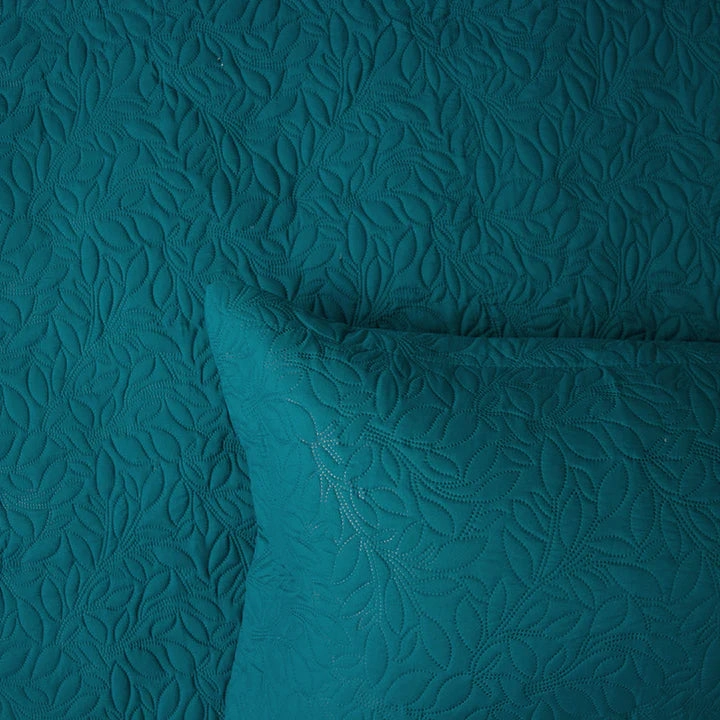 Botanica Teal Coverlet Set By Bambury