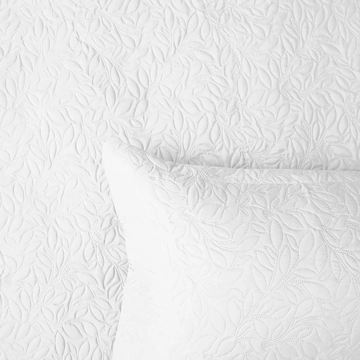 Botanica White Coverlet Set By Bambury