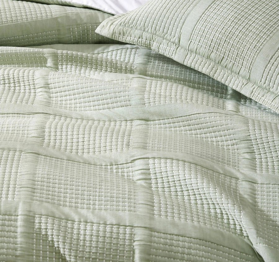 Bradshaw Quilt Cover Set Range Green