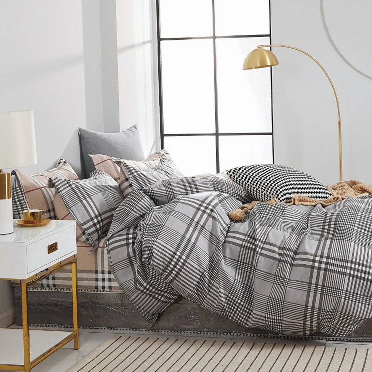 Brax Grey Quilt Cover Set by Ardor