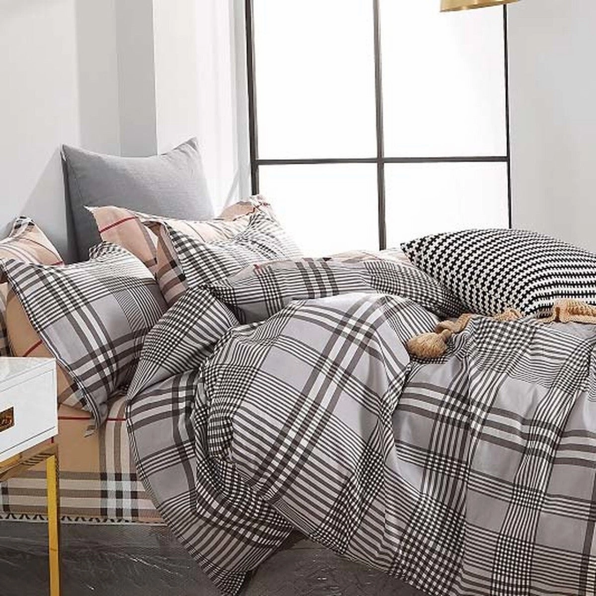 Brax Grey Quilt Cover Set by Ardor