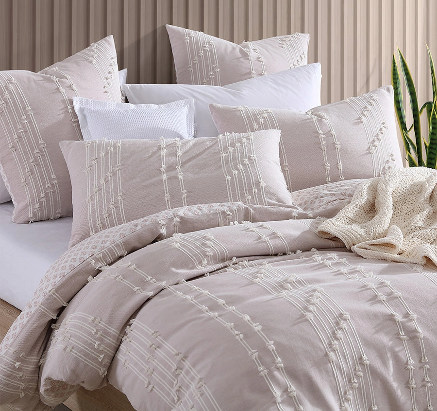 Brittany Quilt Cover Set Range Blush