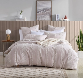 Brittany Quilt Cover Set Range Blush