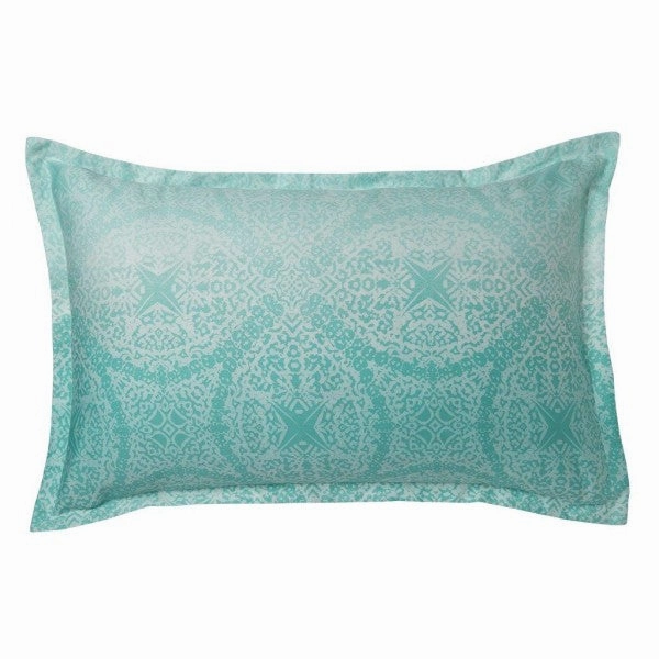 Byron Aqua European Pillowcases Pair by Logan & Mason