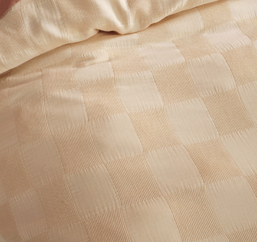 Capri Quilt Cover Set Range Pale Peach