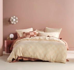 Capri Quilt Cover Set Range Pale Peach