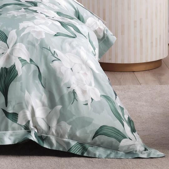 Cattleya Mist Quilt Cover Set by GRACE Linen House